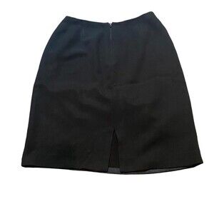 Michael Kors Size 10 Italian Wool Black Pencil Skirt